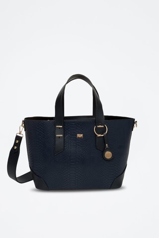 Sac à main London - Noir - Bleu
