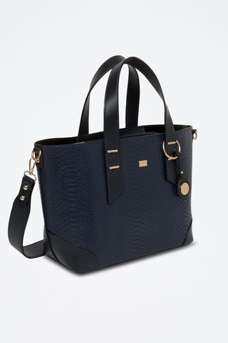 Sac à main London - Noir - Bleu