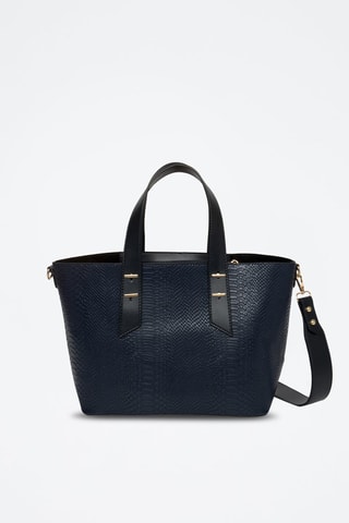 Sac à main London - Noir - Bleu