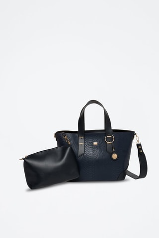 Sac à main London - Noir - Bleu