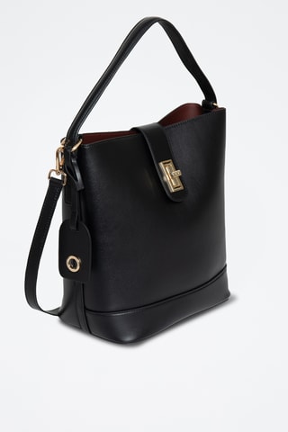 Sac seau en croûte de cuir Kilkeny - Noir