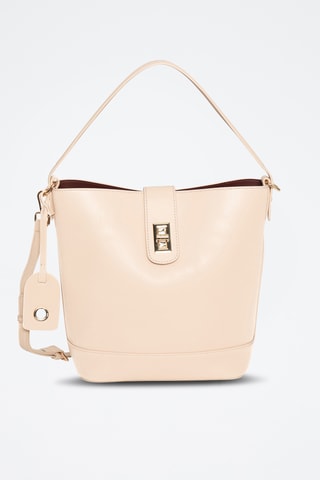 Sac seau en croûte de cuir Kilkeny - Bleu