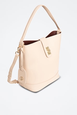 Sac seau en croûte de cuir Kilkeny - Bleu