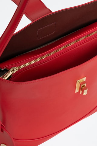 Sac seau en croûte de cuir Kilkeny - Rouge