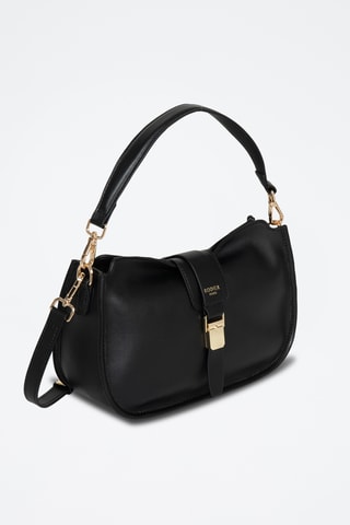Sac bandoulière en cuir Orchidee - Noir
