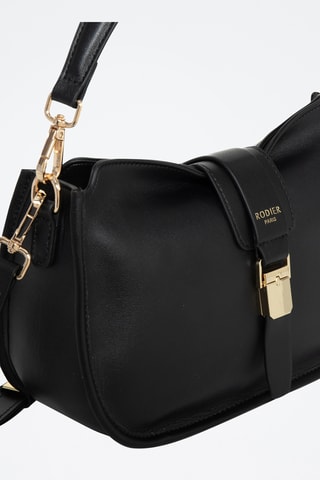 Sac bandoulière en cuir Orchidee - Noir