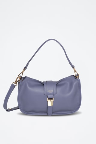 Sac bandoulière en cuir Orchidee - Bleu
