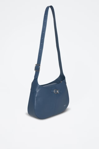 Sac bandoulière en croûte de cuir Epic - Bleu