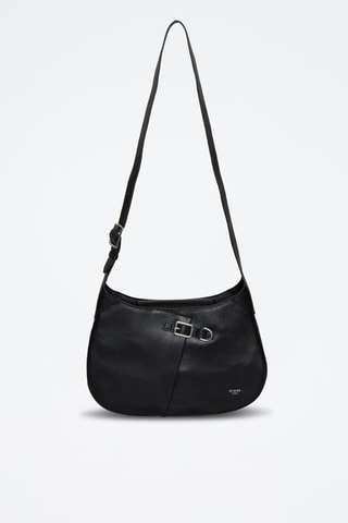Sac bandoulière en croûte de cuir Epic - Noir