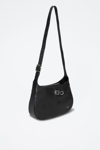 Sac bandoulière en croûte de cuir Epic - Noir