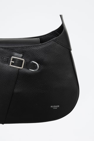 Sac bandoulière en croûte de cuir Epic - Noir