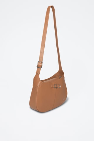 Sac bandoulière en croûte de cuir Epic - Marron
