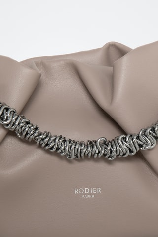 Sac à main en croûte de cuir Chill - Taupe
