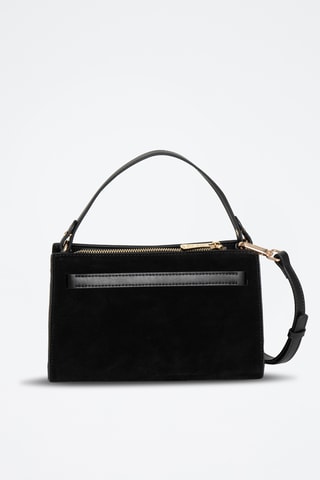 Sac à main en croûte de cuir Montaigne - Noir