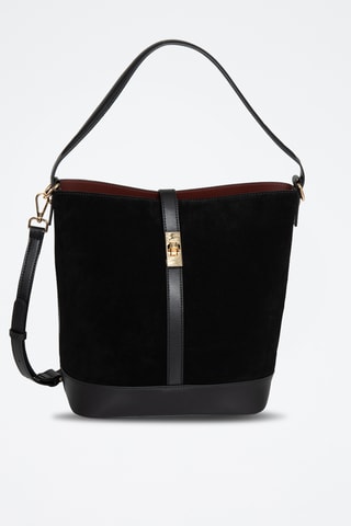Sac seau en cuir Braga - Noir
