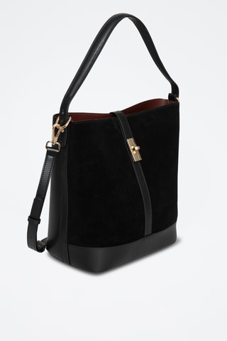 Sac seau en cuir Braga - Noir