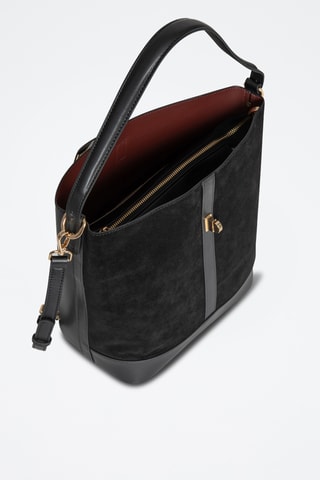 Sac seau en cuir Braga - Noir