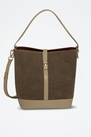 Sac seau en cuir Braga - Marron