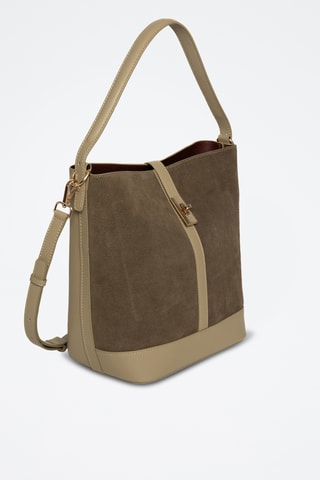 Sac seau en cuir Braga - Marron