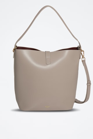 Sac seau en cuir Braga - Taupe