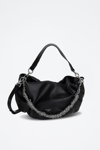 Sac à main en croûte de cuir Chill - Noir