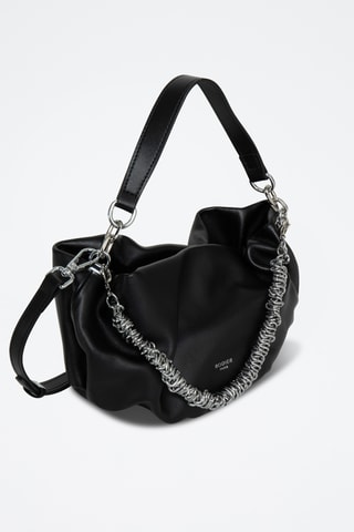 Sac à main en croûte de cuir Chill - Noir