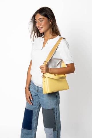 Sac à main en cuir Margarita - Beige