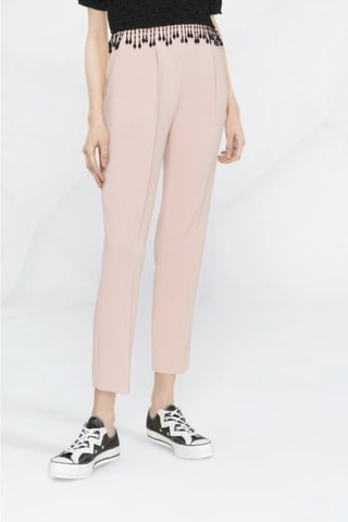 Pantalon taille haute - Rose poudré - Pinko
