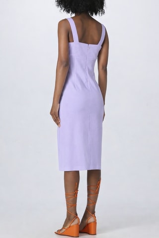Robe droite en lin - Mauve - Pinko