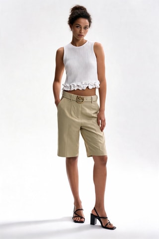 Short en lin - Vert - Pinko