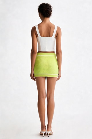 Minijupe taille haute - Vert - Pinko
