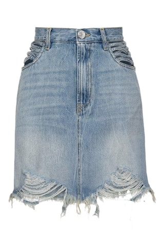 Jupe trapèze en jean - Bleu clair - Pinko