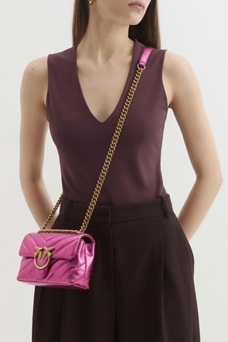 Sac bandoulière en cuir - Rose