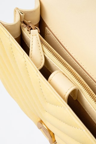 Sac bandoulière en cuir - Jaune