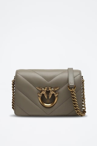 Sac bandoulière en cuir - Gris