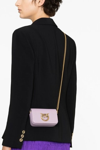 Sac bandoulière en cuir - Lilas