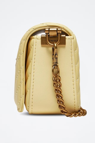 Sac bandoulière en cuir - Jaune pâle
