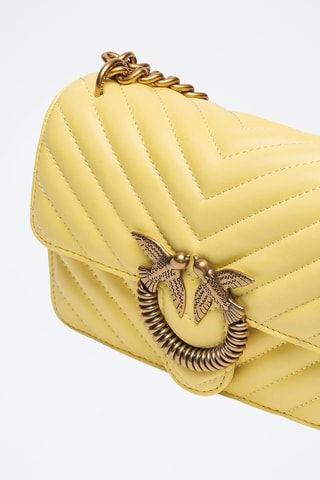Sac bandoulière en cuir - Jaune