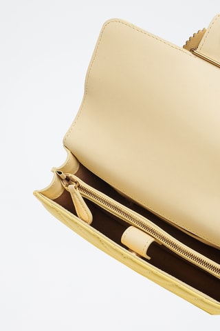 Sac bandoulière en cuir - Jaune