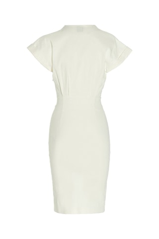 Robe fourreau en lin - Blanc cassé