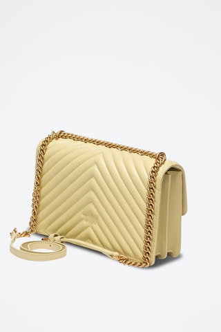Sac bandoulière en cuir - Jaune pâle