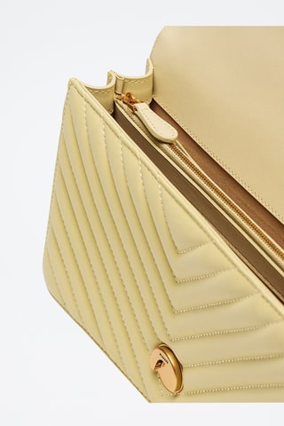 Sac bandoulière en cuir - Jaune pâle