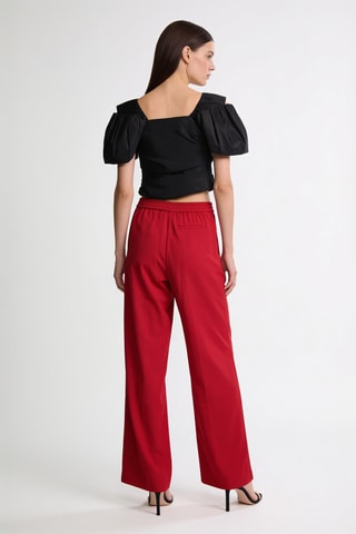Pantalon droit - Rouge