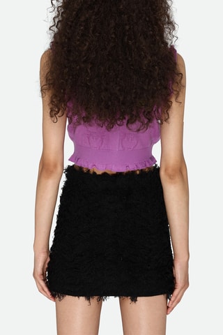 Crop top en cachemire - Violet