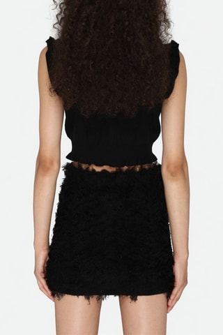 Pull en cachemire sans manches - Noir