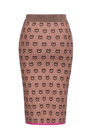 Jupe fourreau taille haute - Marron