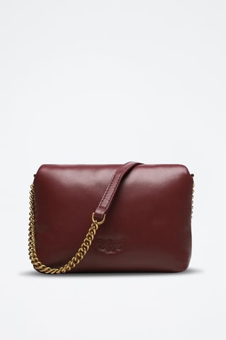 Sac bandoulière en cuir - Bordeaux