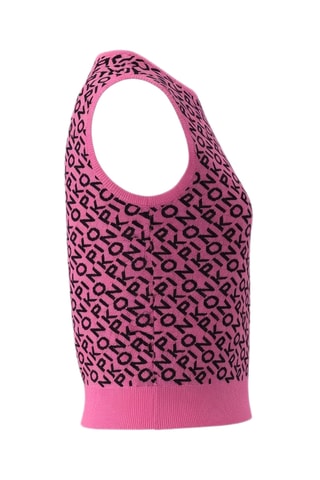 Pull en laine sans manches - Rose