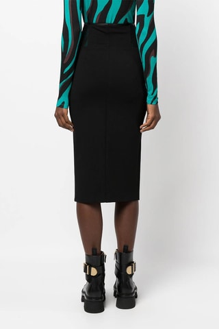 Jupe fourreau taille haute jupe midi - Noir