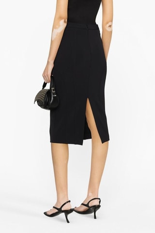 Jupe fourreau taille haute jupe midi - Noir